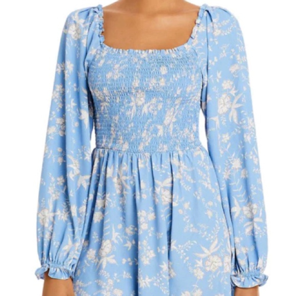 Wayf floral, square, neck, mini dress size extra large NwT